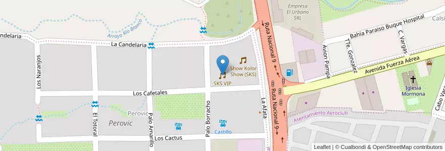 Mapa de ubicacion de SKS VIP en アルゼンチン, フフイ州, Departamento Doctor Manuel Belgrano, Municipio De San Salvador De Jujuy, Alto Comedero.