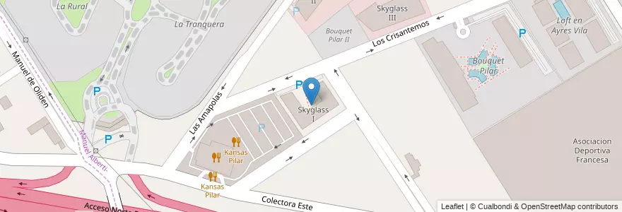 Mapa de ubicacion de Skyglass I en Argentine, Province De Buenos Aires, Partido Del Pilar.