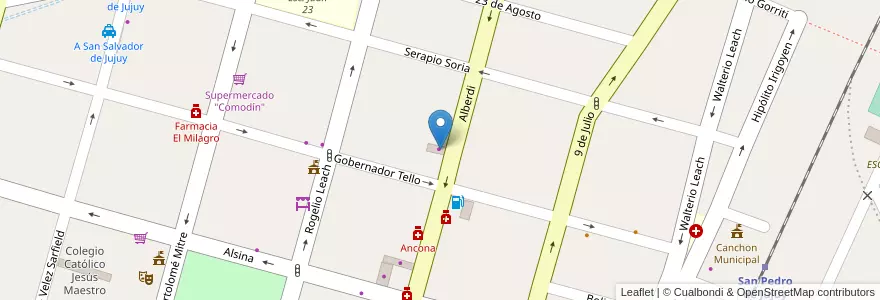 Mapa de ubicacion de SL Centro de Estética y Peluquería en Arjantin, Jujuy, Departamento San Pedro, Municipio De San Pedro De Jujuy.