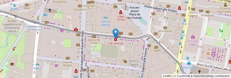 Mapa de ubicacion de S.M. Jiménez en 西班牙, 巴斯克, Araba/Álava, Gasteizko Kuadrilla/Cuadrilla De Vitoria, Vitoria-Gasteiz.