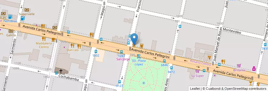 Mapa de ubicacion de Smart en الأرجنتين, سانتا في, Departamento Rosario, Municipio De Rosario, روساريو.