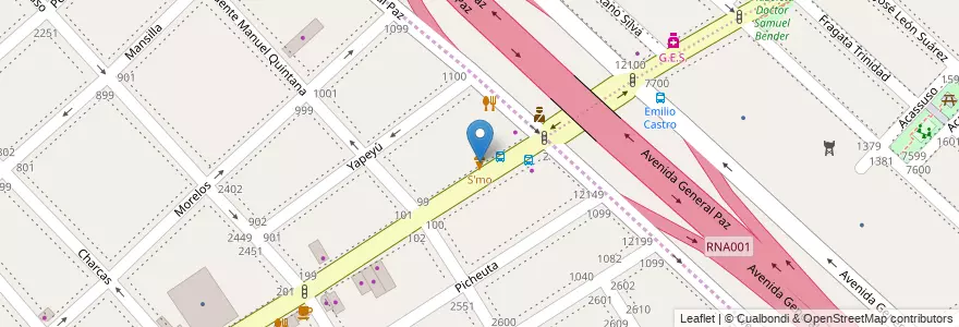 Mapa de ubicacion de S'mo en Arjantin, Buenos Aires, Partido De La Matanza, Lomas Del Mirador.