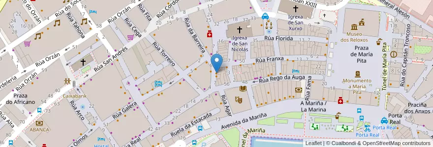 Mapa de ubicacion de Smöoy en 스페인, Galicia / Galiza, A Coruña, A Coruña, A Coruña.