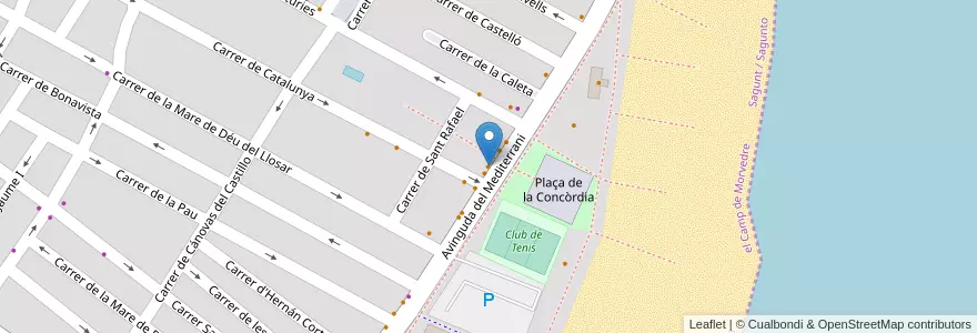 Mapa de ubicacion de Smooy en Spagna, Comunitat Valenciana, Valencia, El Camp De Morvedre, Sagunt / Sagunto.