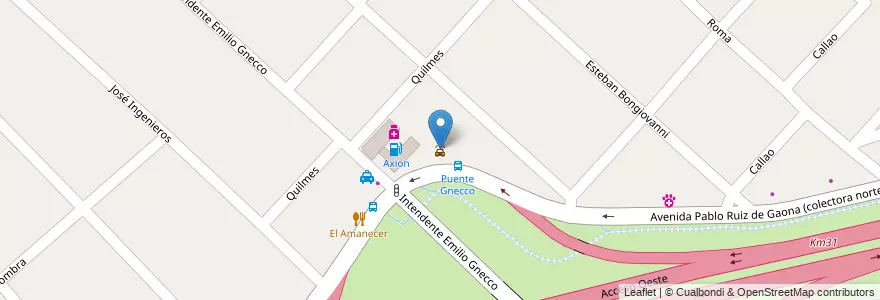 Mapa de ubicacion de Snack Bar en الأرجنتين, بوينس آيرس, Partido De Moreno, Paso Del Rey.