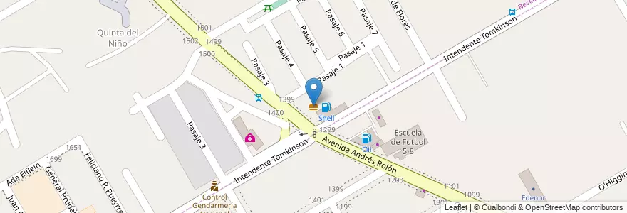 Mapa de ubicacion de Snack Bar en الأرجنتين, بوينس آيرس, Partido De San Isidro, Beccar.