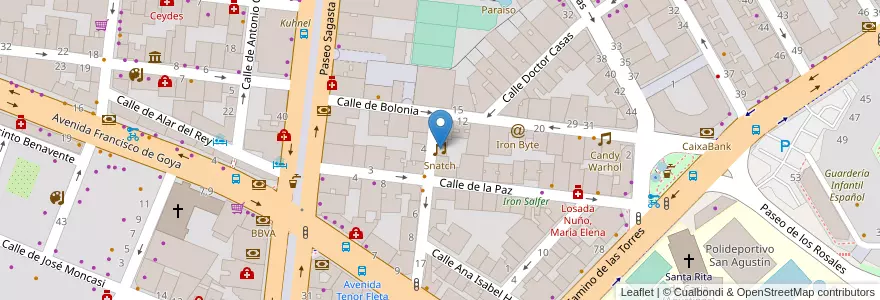 Mapa de ubicacion de Snatch en إسبانيا, أرغون, سرقسطة, Zaragoza, سرقسطة.