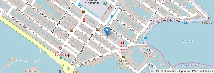 Mapa de ubicacion de Snoopy en 西班牙, España (Mar Territorial).
