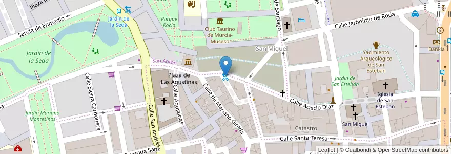 Mapa de ubicacion de SOBIKES (Southern Bike Escape) / Entre Tierras en اسپانیا, Región De Murcia, Región De Murcia, Área Metropolitana De Murcia, Murcia.