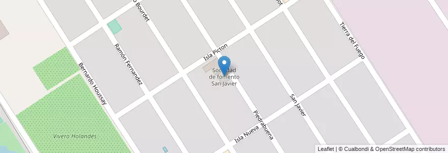 Mapa de ubicacion de Sociedad de fomento San Javier en Argentinien, Provinz Buenos Aires, Partido De Escobar, Garín.
