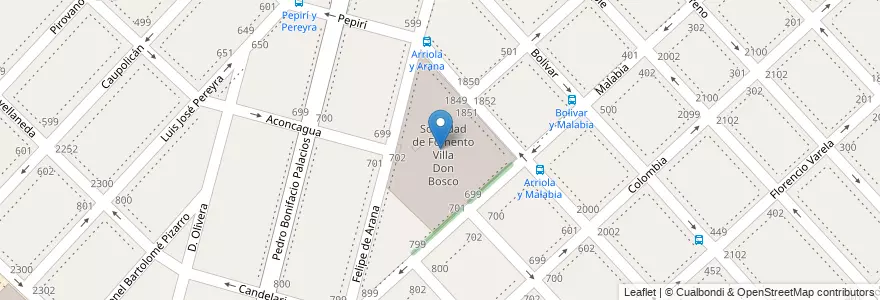 Mapa de ubicacion de Sociedad de Fomento Villa Don Bosco en Argentina, Buenos Aires, Partido De La Matanza, Ramos Mejía.