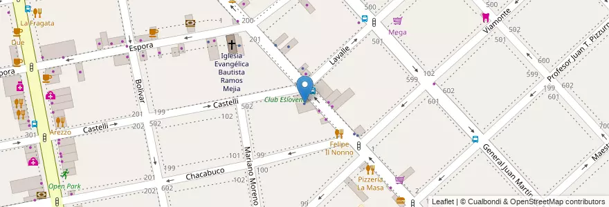 Mapa de ubicacion de Sociedad de Socorros Soltidos de Ramos Mena en Argentina, Buenos Aires, Partido De La Matanza, Ramos Mejía.