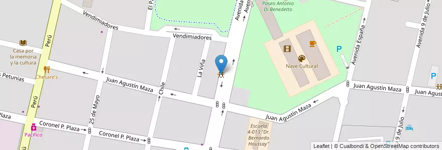 Mapa de ubicacion de Sociedad Israelita en Argentina, Cile, Mendoza, Departamento Capital, Ciudad De Mendoza.