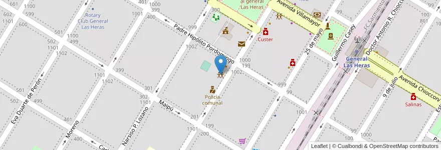 Mapa de ubicacion de Sociedad Italiana en Arjantin, Buenos Aires, Partido De General Las Heras, General Las Heras.