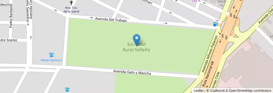 Mapa de ubicacion de Sociedad Rural Salteña en Argentinië, Salta, Capital, Municipio De Salta, Salta.