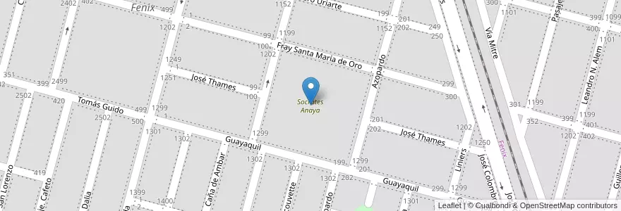 Mapa de ubicacion de Socrates Anaya en Arjantin, Córdoba, Departamento Río Cuarto, Pedanía Río Cuarto, Municipio De Río Cuarto, Río Cuarto.