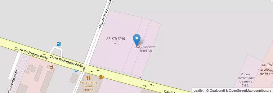 Mapa de ubicacion de SOCU S.R.L. en Arjantin, Şili, Mendoza, Departamento Maipú, Distrito Luzuriaga, Maipú.