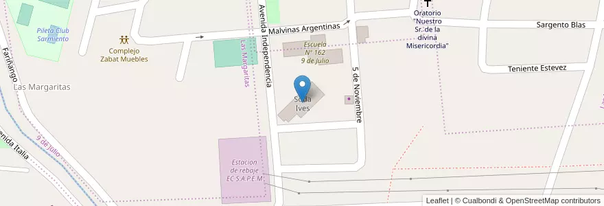 Mapa de ubicacion de Soda Ives en الأرجنتين, Catamarca, Departamento Capital, Municipio De San Fernando Del Valle De Catamarca, San Fernando Del Valle De Catamarca.