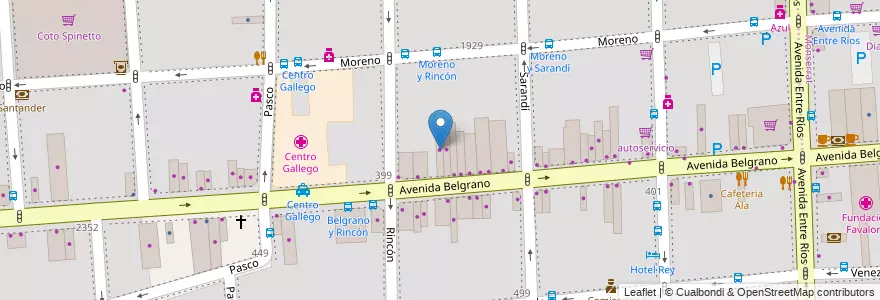 Mapa de ubicacion de Sofa City, Balvanera en Arjantin, Ciudad Autónoma De Buenos Aires, Comuna 3, Buenos Aires.