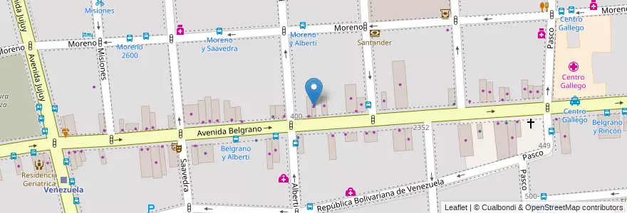 Mapa de ubicacion de Sofacenter Factory, Balvanera en アルゼンチン, Ciudad Autónoma De Buenos Aires, Comuna 3, ブエノスアイレス.