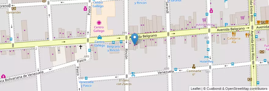 Mapa de ubicacion de Sofas y Sillones de Cortes, Balvanera en Argentinien, Ciudad Autónoma De Buenos Aires, Comuna 3, Buenos Aires.