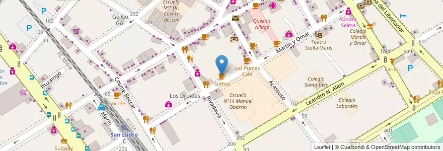 Mapa de ubicacion de Soffice en آرژانتین, استان بوئنوس آیرس, Partido De San Isidro, San Isidro.