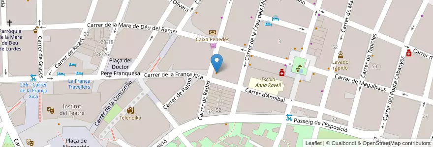 Mapa de ubicacion de Sofrito bar en 스페인, Catalunya, Barcelona, Barcelonès, 바르셀로나.