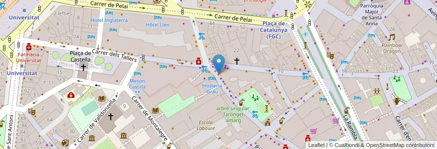 Mapa de ubicacion de Soho en Испания, Каталония, Барселона, Барселонес, Барселона.