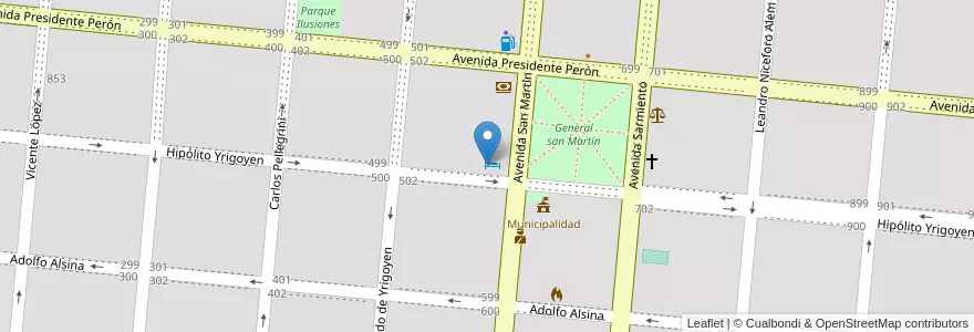 Mapa de ubicacion de Sol en Argentina, Provincia Di Buenos Aires, Partido De General Alvear, General Alvear.