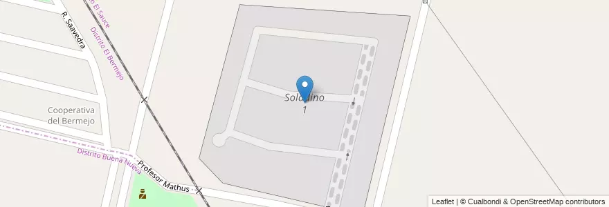 Mapa de ubicacion de Soladino 1 en Argentina, Cile, Mendoza, Departamento Guaymallén, Distrito El Sauce.