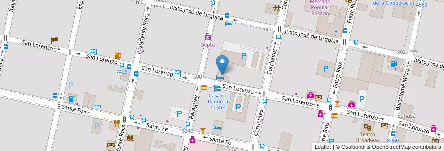 Mapa de ubicacion de Solans Riviera en Argentinië, Santa Fe, Departamento Rosario, Municipio De Rosario, Rosario.