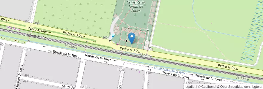 Mapa de ubicacion de Solar E en Argentinië, Santa Fe, Departamento Rosario, Municipio De Funes, Funes.
