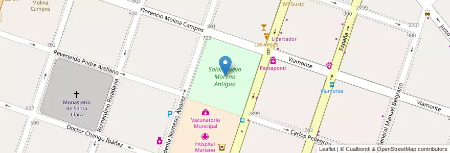 Mapa de ubicacion de Solar Nuevo Moreno Antiguo en アルゼンチン, ブエノスアイレス州, Partido De Moreno, Moreno.