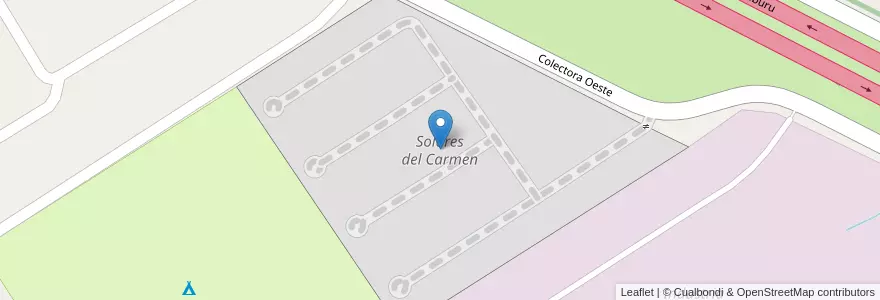 Mapa de ubicacion de Solares del Carmen en Argentina, Buenos Aires, Partido De Zárate.
