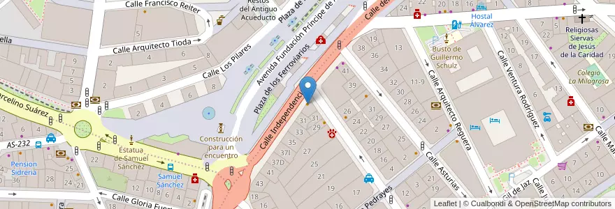 Mapa de ubicacion de Solopizza en اسپانیا, آستوریاس, آستوریاس, Oviedo.