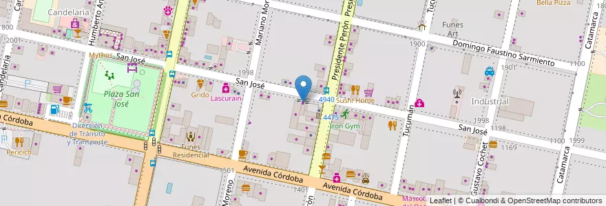 Mapa de ubicacion de Soluciones Informáticas en アルゼンチン, サンタフェ州, Departamento Rosario, Municipio De Funes, Funes.