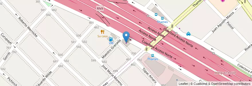 Mapa de ubicacion de Sommier Center en Arjantin, Buenos Aires, Partido De San Isidro, Boulogne Sur Mer.
