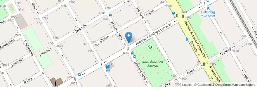 Mapa de ubicacion de Soms Farmacia, Saavedra en アルゼンチン, Ciudad Autónoma De Buenos Aires, Comuna 12, ブエノスアイレス.
