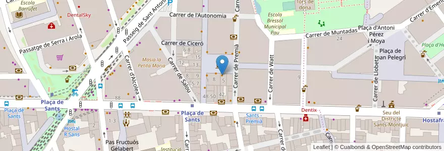 Mapa de ubicacion de Somy en 스페인, Catalunya, Barcelona, Barcelonès, 바르셀로나.