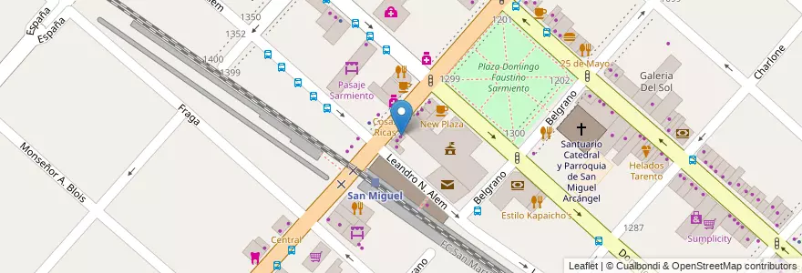 Mapa de ubicacion de Sone Shoes en Argentinië, Buenos Aires, Partido De San Miguel, San Miguel.