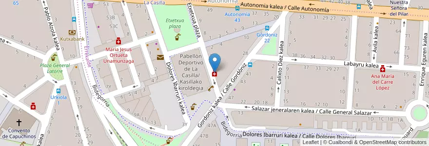 Mapa de ubicacion de Sonia Hernandez Ibañez en İspanya, Bask Bölgesi, Bizkaia, Bilboaldea, Bilbao.