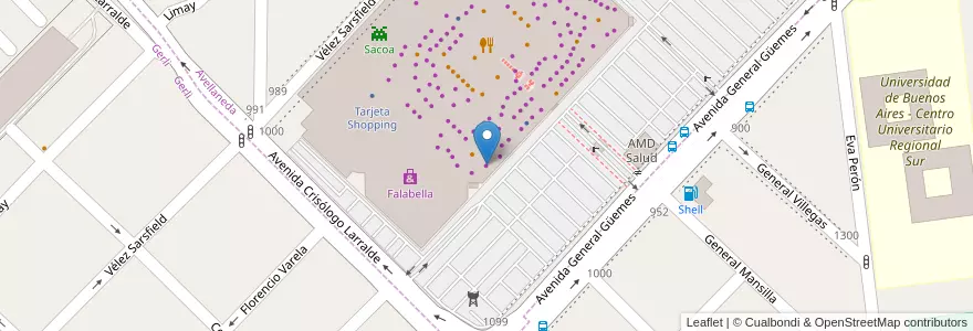 Mapa de ubicacion de Sony Center en Аргентина, Буэнос-Айрес, Partido De Avellaneda, Avellaneda.