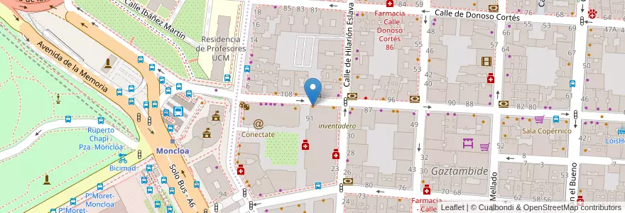 Mapa de ubicacion de Sony's Food en إسبانيا, منطقة مدريد, منطقة مدريد, Área Metropolitana De Madrid Y Corredor Del Henares, مدريد.