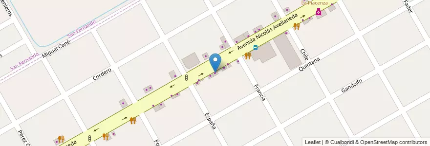 Mapa de ubicacion de Sorrento en Argentina, Buenos Aires, Partido De San Fernando, Victoria.