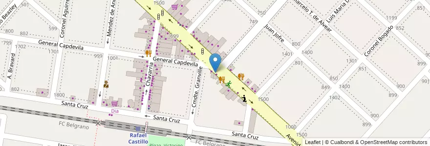 Mapa de ubicacion de Sorvetto en Arjantin, Buenos Aires, Partido De La Matanza, Rafael Castillo.