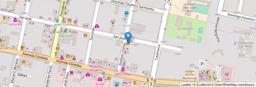 Mapa de ubicacion de SOS Comidas en Argentinien, Santa Fe, Departamento Rosario, Municipio De Funes, Funes.