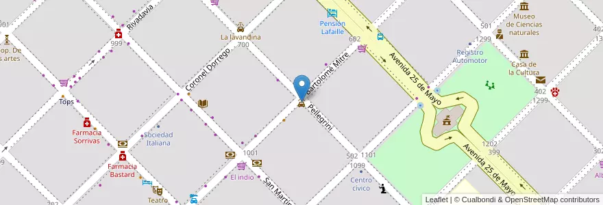 Mapa de ubicacion de Soto e hijos en Arjantin, Buenos Aires, Partido De Coronel Pringles, Coronel Pringles.