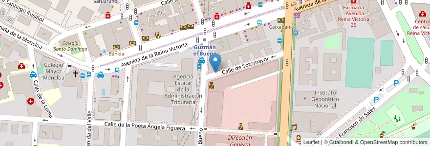 Mapa de ubicacion de SOTOMAYOR, CALLE, DE,8 en スペイン, マドリード州, Comunidad De Madrid, Área Metropolitana De Madrid Y Corredor Del Henares, Madrid.