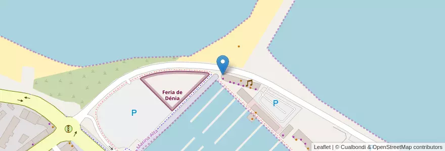 Mapa de ubicacion de Sounders Lounge/Discotheek en Spagna, Comunitat Valenciana, Alacant / Alicante, La Marina Alta, Dénia.