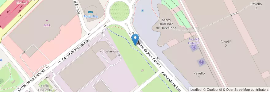 Mapa de ubicacion de South Registration Mobile World Congress en スペイン, カタルーニャ州, Barcelona, バルサルネス, L'Hospitalet De Llobregat.